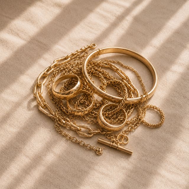 Rings, chains & bracelets — the kind of gold we buy
