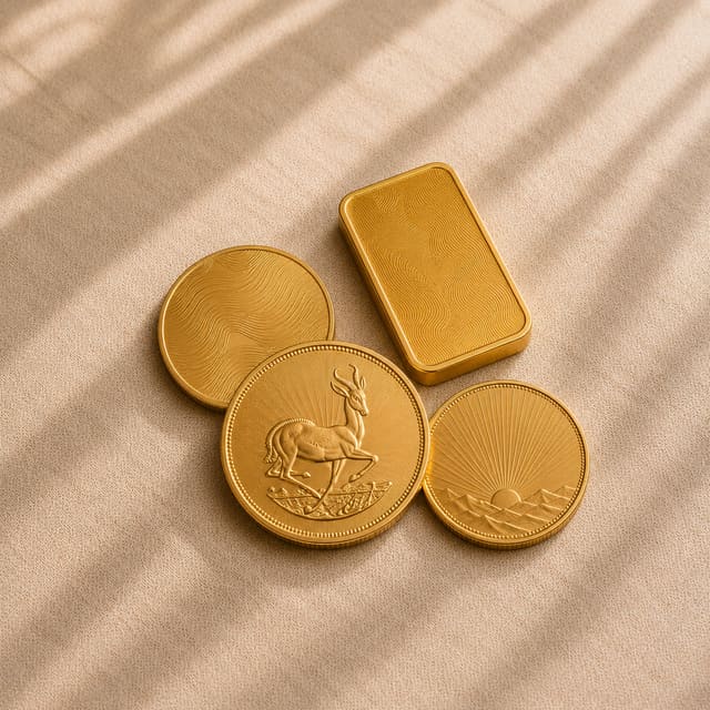 Krugerrands & bullion coins — the kind of gold we buy