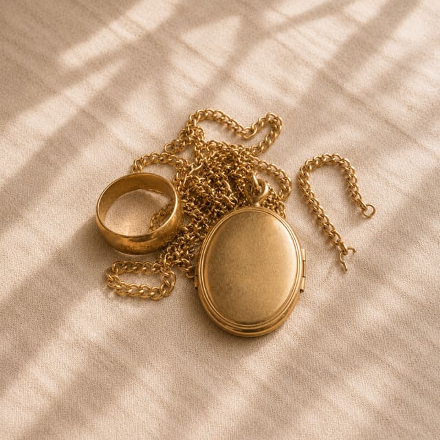 Unmarked gold-coloured pieces — we test everything free